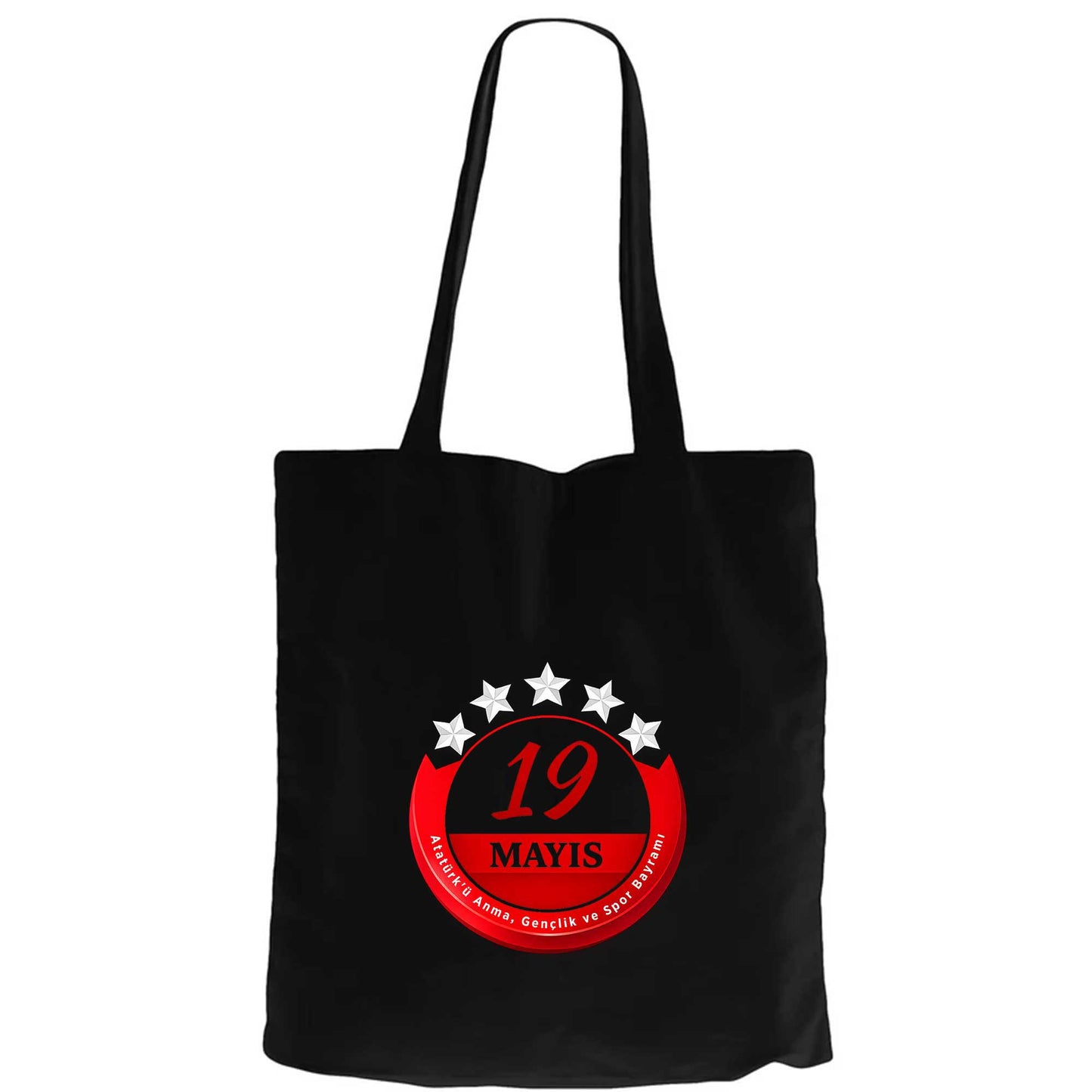 19 Mayıs Logo Fermuarlı Bez Çanta Gabardin