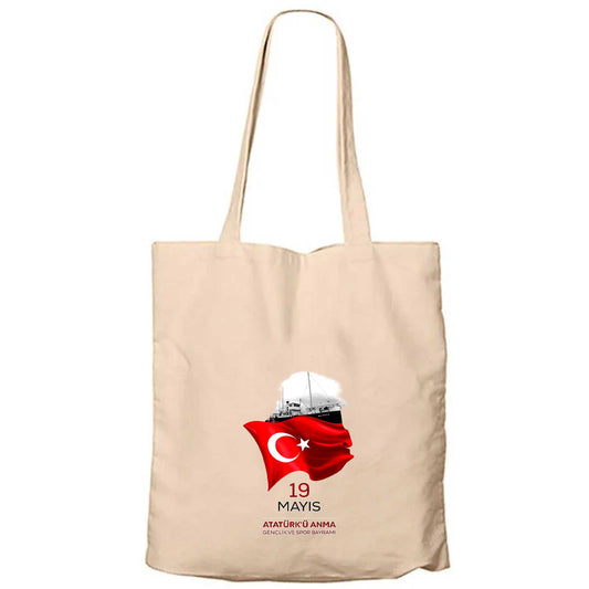 Bandırma’dan Doğan Ruh Fermuarlı Bez Çanta Gabardin