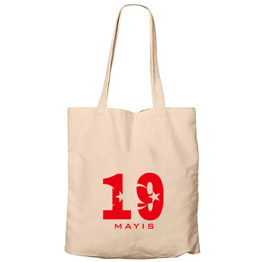 19 Mayıs Fermuarlı Bez Çanta Gabardin