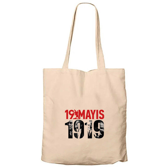 19 Mayıs 1919 Miras Fermuarlı Bez Çanta Gabardin