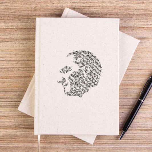 Atatürk Ey Türk Gençliği Portresi Krem Çizgisiz Kanvas Defter