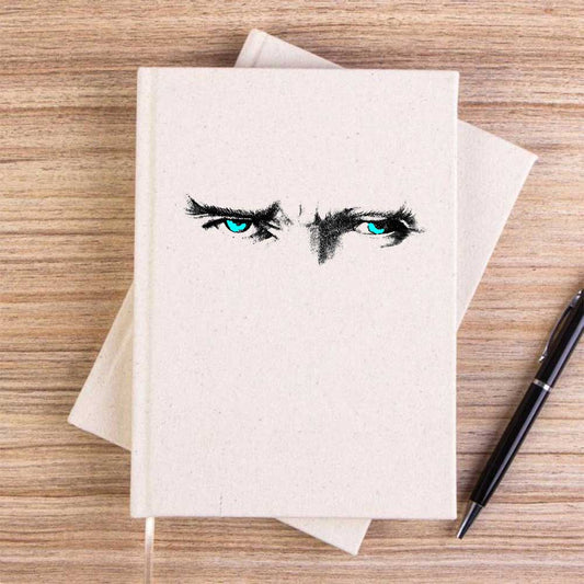 Kararlılığın Bakışı Atatürk Krem Çizgisiz Kanvas Defter