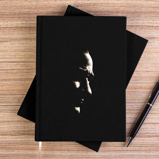 Atatürk Silüet Portresi Siyah Çizgisiz Kanvas Defter