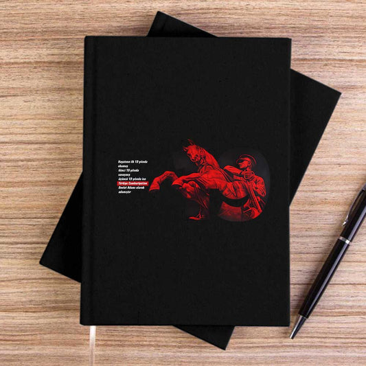 Cumhuriyet Anma SiyahÇizgisiz Kanvas Defter