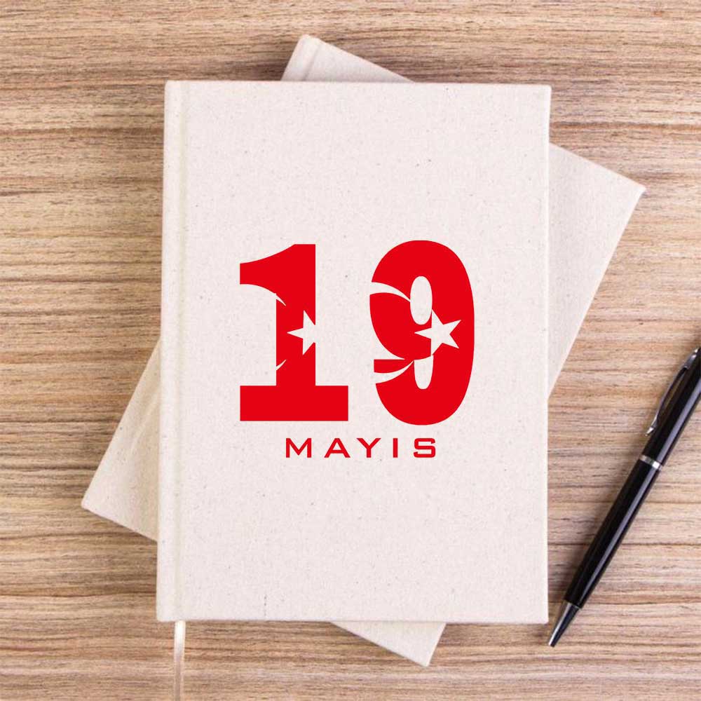 19 Mayıs KremÇizgisiz Kanvas Defter