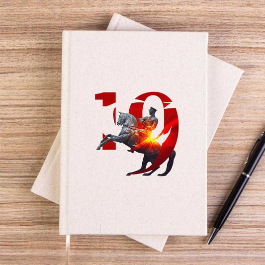 19 Mayıs Zaferi KremÇizgisiz Kanvas Defter