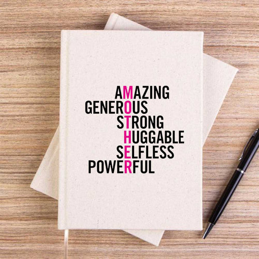MOTHER Krem Çizgisiz Kanvas Defter