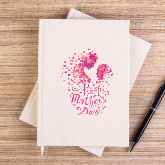 Anneler Günü Özel Krem Çizgisiz Kanvas Defter