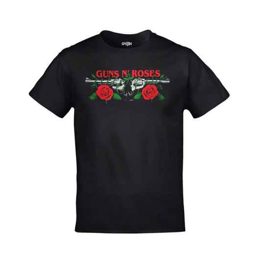 Guns N Roses And Rose Siyah Tişört