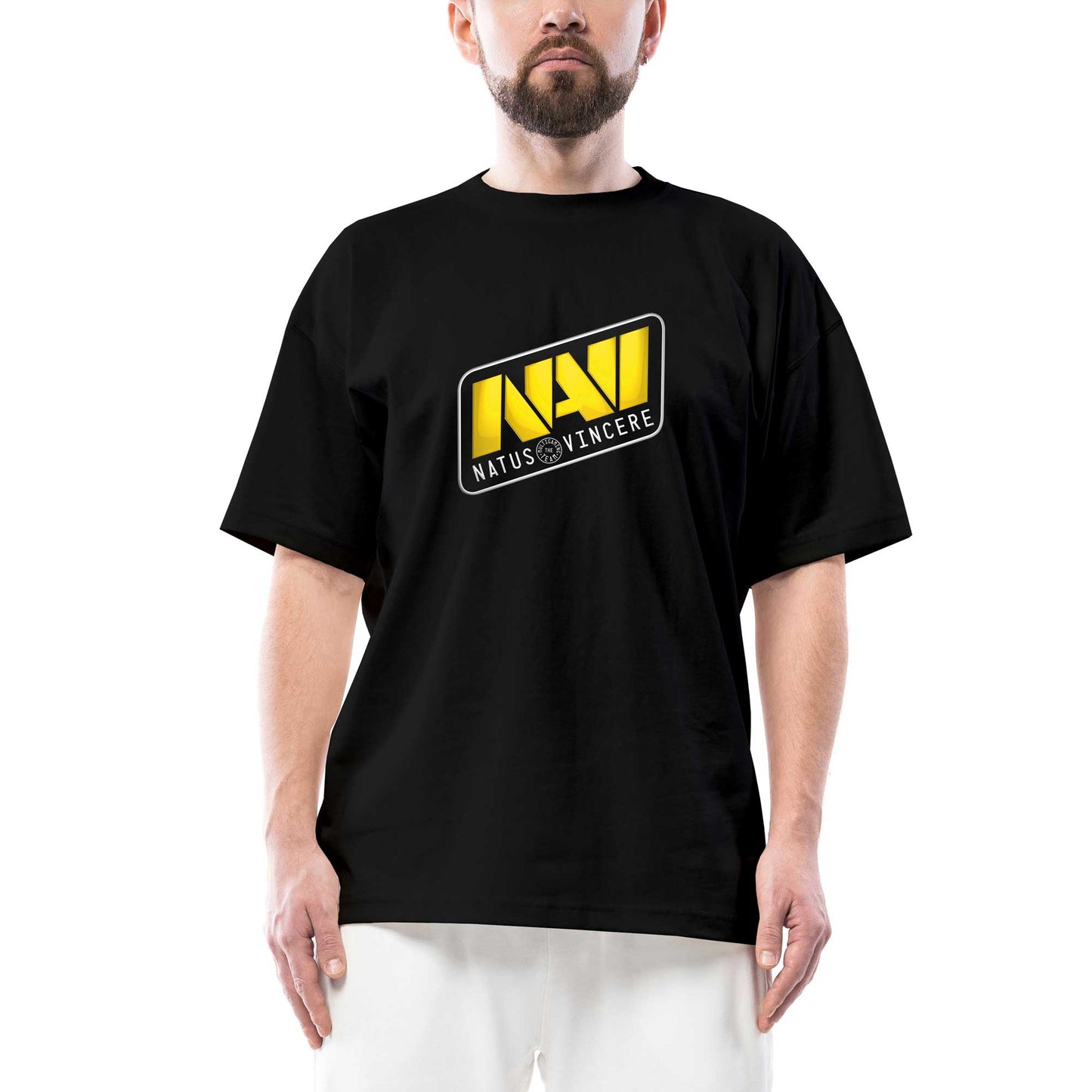 Navi Team Oversize Siyah Tişört