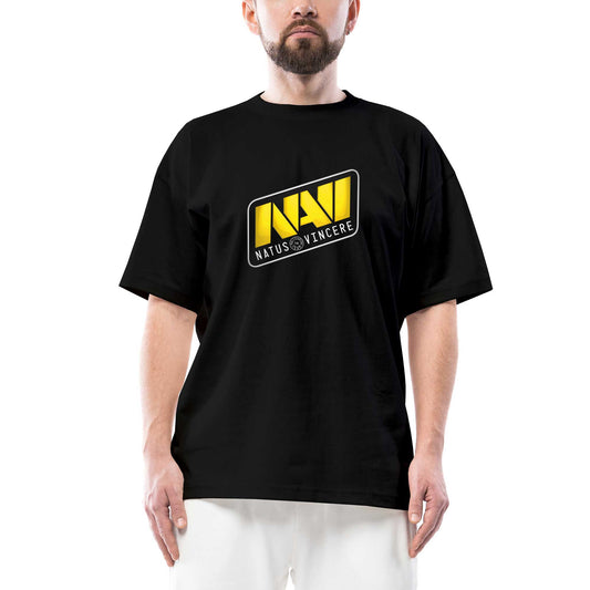 Navi Team Oversize Siyah Tişört