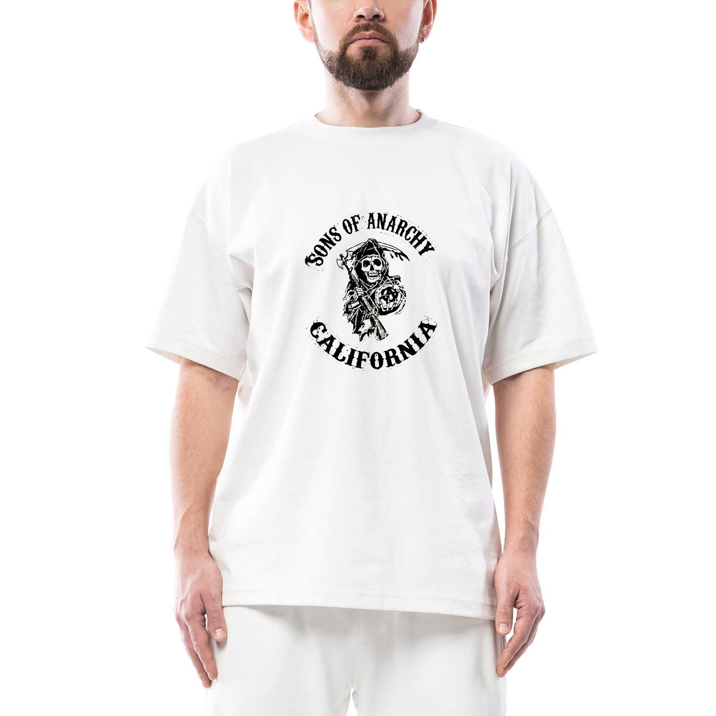 Sons Of Anarchy California Oversize Beyaz Tişört