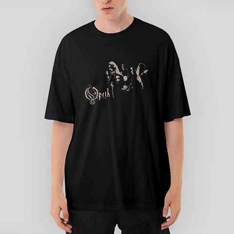 Opeth Group Oversize Siyah Tişört