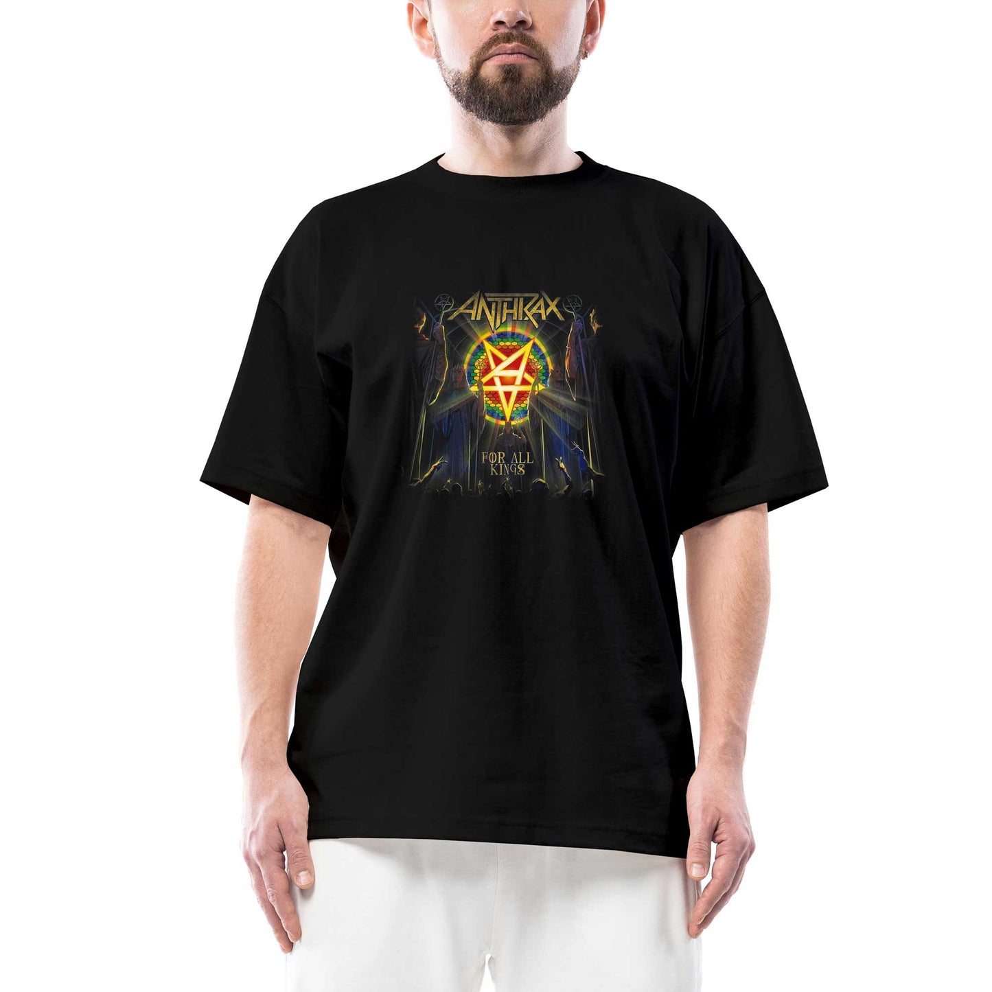 Anthrax Oversize Siyah Tişört