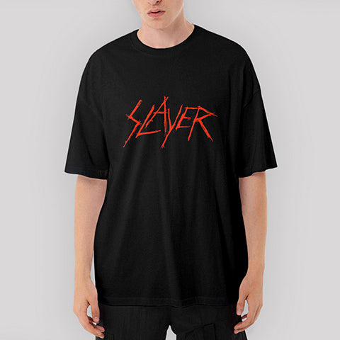 Slayer Logo Oversize Siyah Tişört