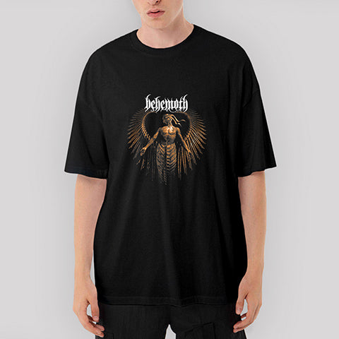 Behemoth Cover Oversize Siyah Tişört