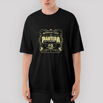 Pantera Cover Oversize Siyah Tişört