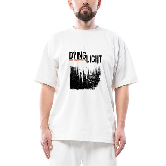 Dying Light Oversize Beyaz Tişört