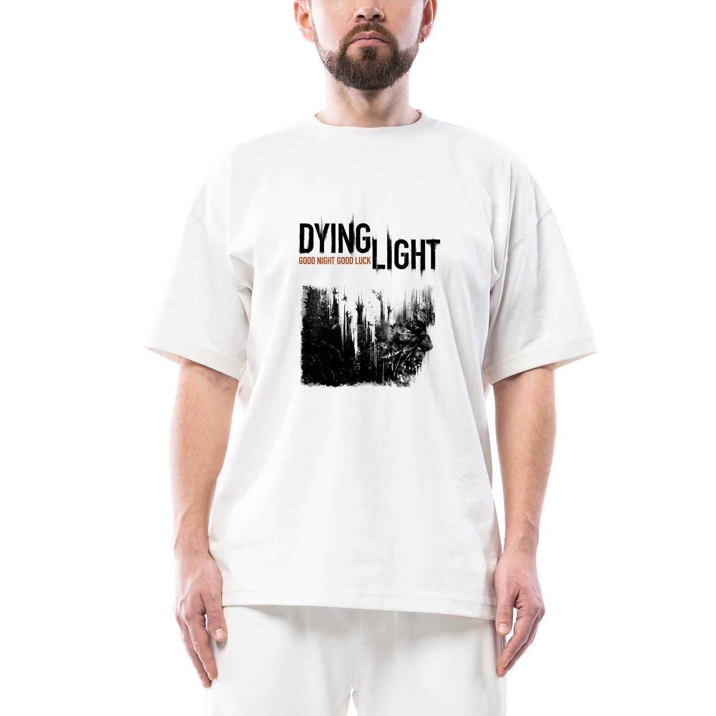 İndirimli Dying Light Oversize Beyaz Tişört