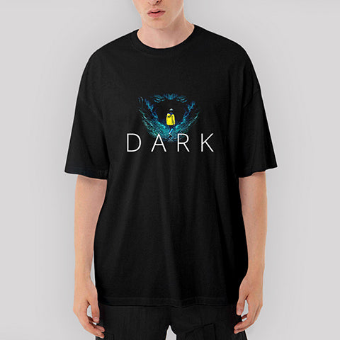 Dark Intro Oversize Siyah Tişört