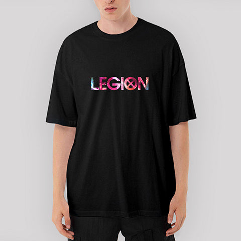 Legion Colors Logo Oversize Siyah Tişört