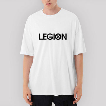 Legion Logo Oversize Beyaz Tişört