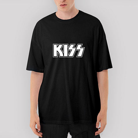 Kiss Oversize Siyah Tişört