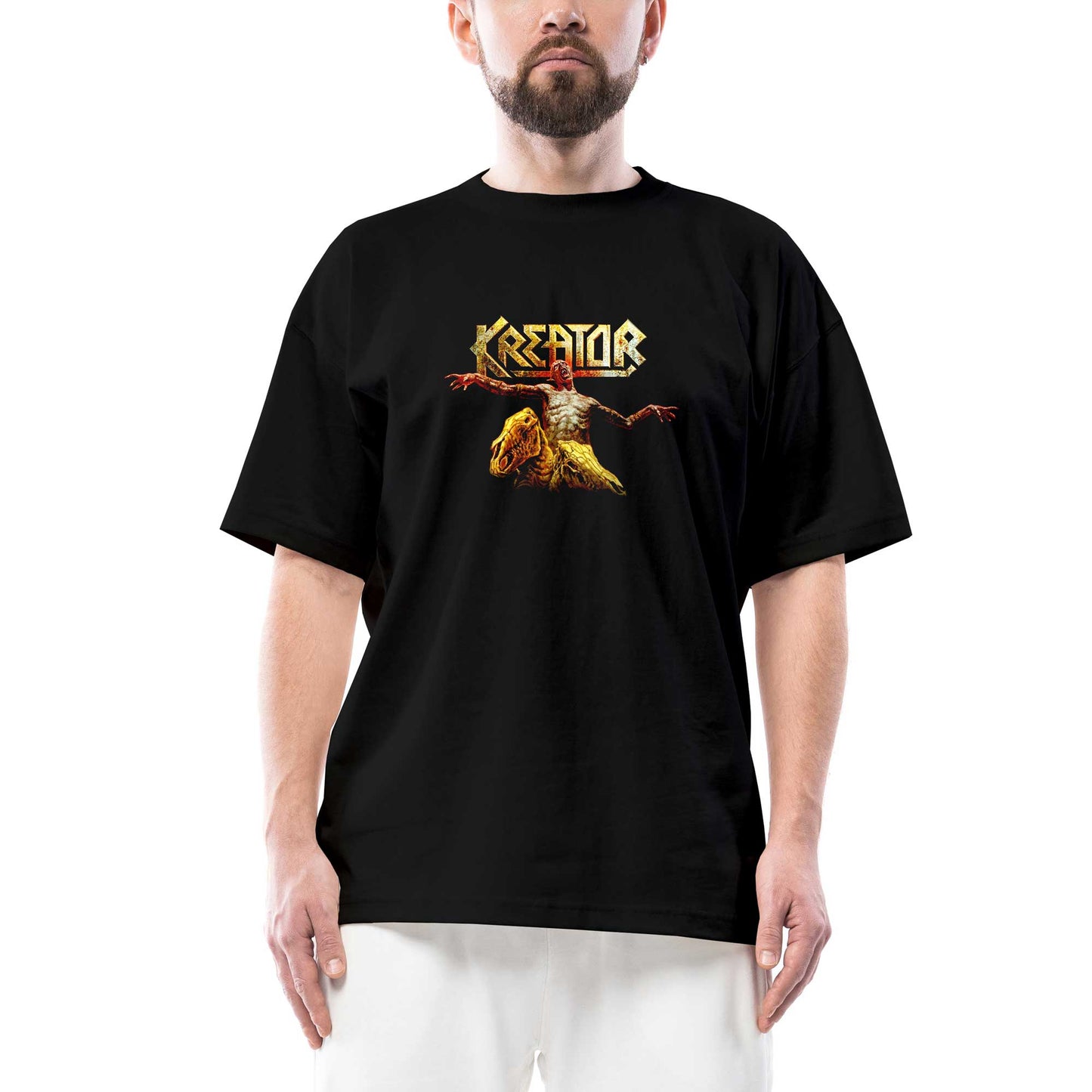 Kreator Horror Oversize Siyah Tişört