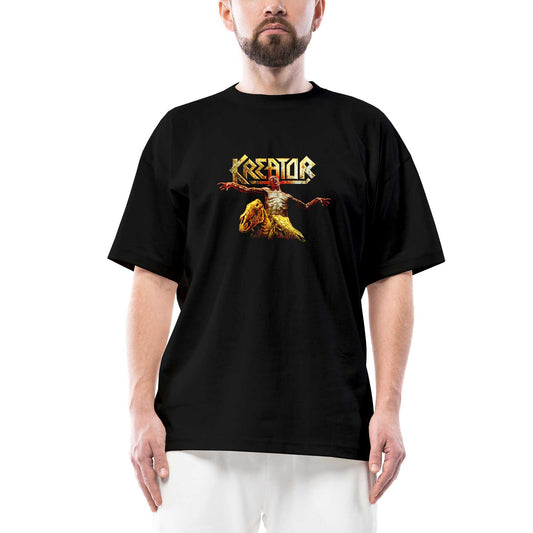 Kreator Horror Oversize Siyah Tişört