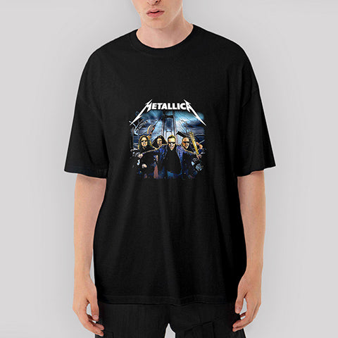 Metallica Istanbul Oversize Siyah Tişört