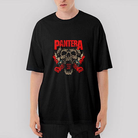 Pantera Mouth for War Oversize Siyah Tişört