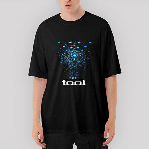 Tool Blue Face Oversize Siyah Tişört