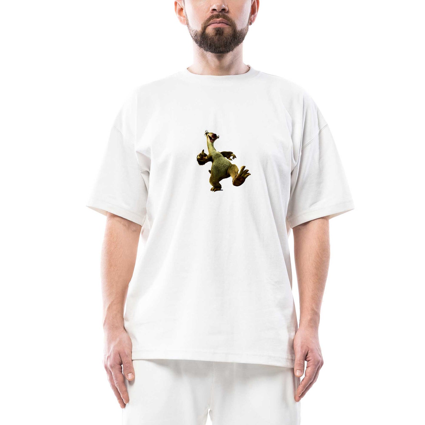 Buz Devri Sid 2 Oversize Beyaz Tişört