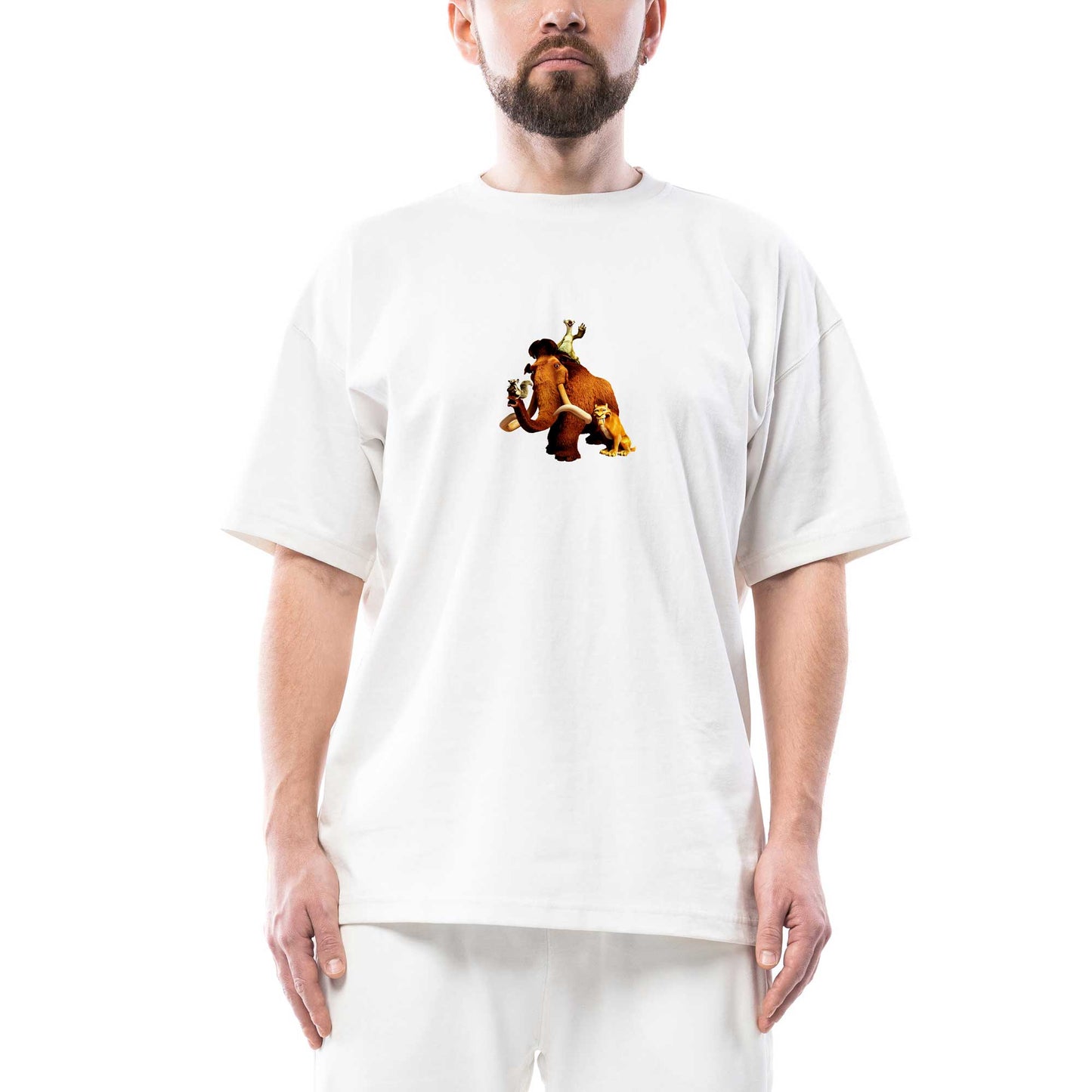 Buz Devri Team Manny Oversize Beyaz Tişört