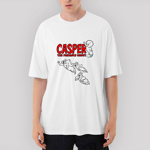 Casper's Uncles Oversize Beyaz Tişört