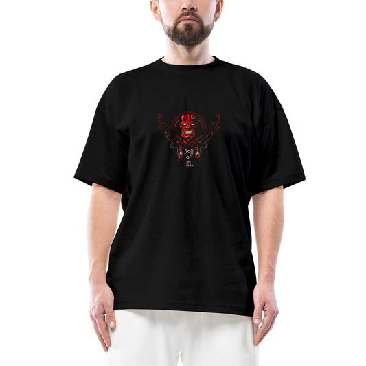 Hellboy Sons of Hell Oversize Siyah Tişört