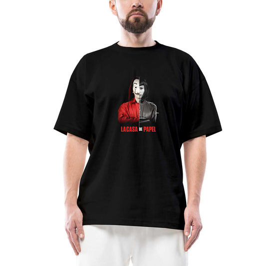 La Casa De Papel Half Tokio Oversize Siyah Tişört
