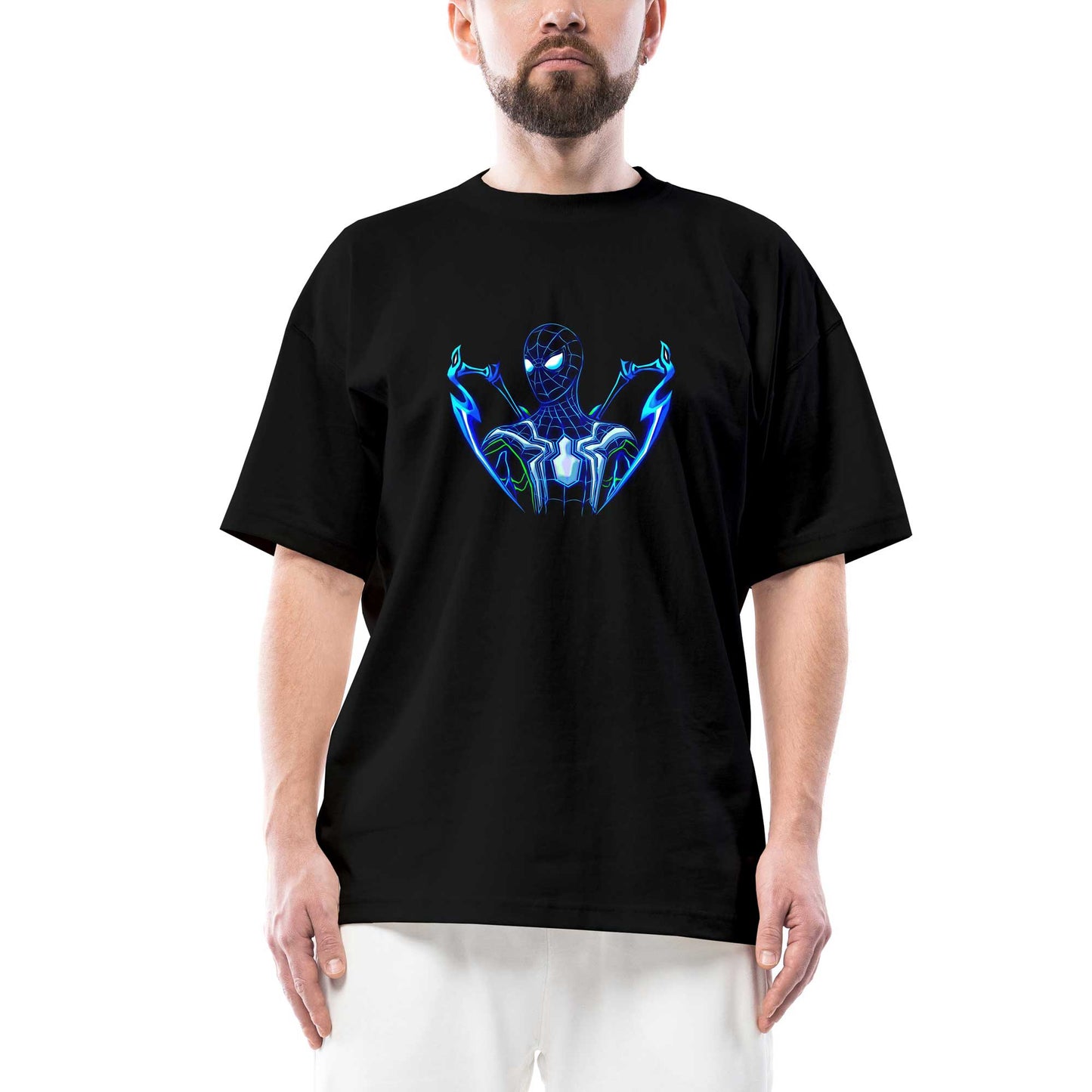 Spiderman New Oversize Siyah Tişört