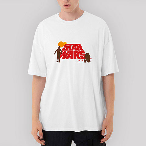 Star Wars 1977 Oversize Beyaz Tişört