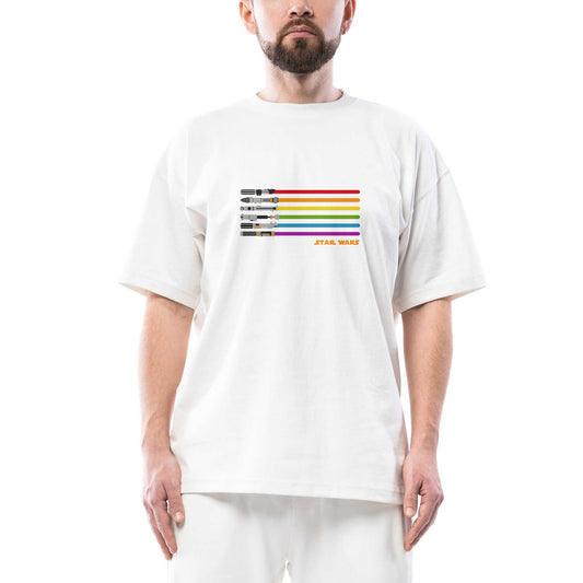 Star Wars Sword Oversize Beyaz Tişört