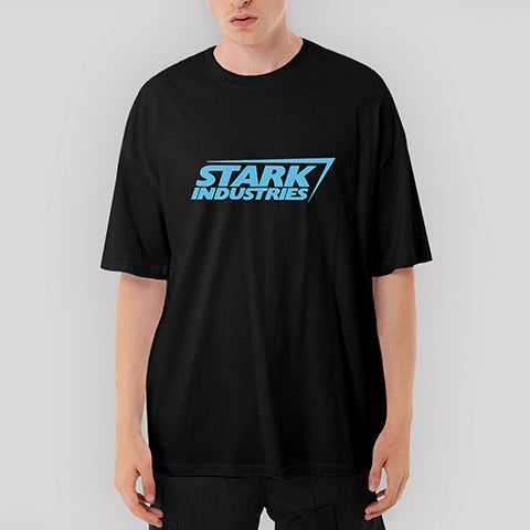 Stark Industries Oversize Siyah Tişört