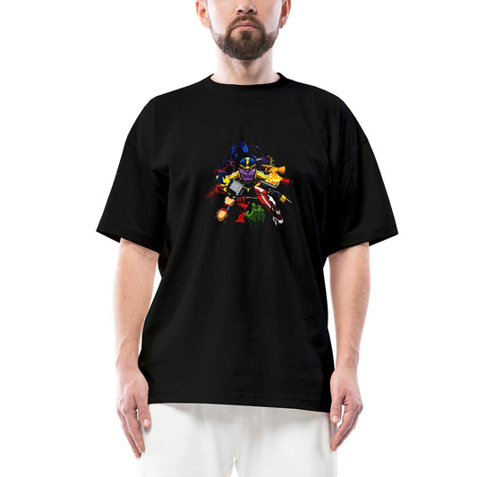 Thanos And Enemies Oversize Siyah Tişört