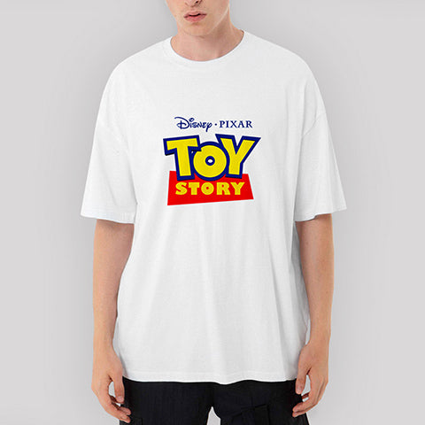 Toy Story Logo Oversize Beyaz Tişört