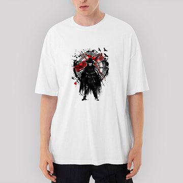 V for Vendetta Rose Oversize Beyaz Tişört
