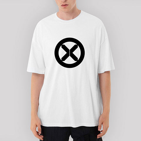 X-men Logo Oversize Beyaz Tişört