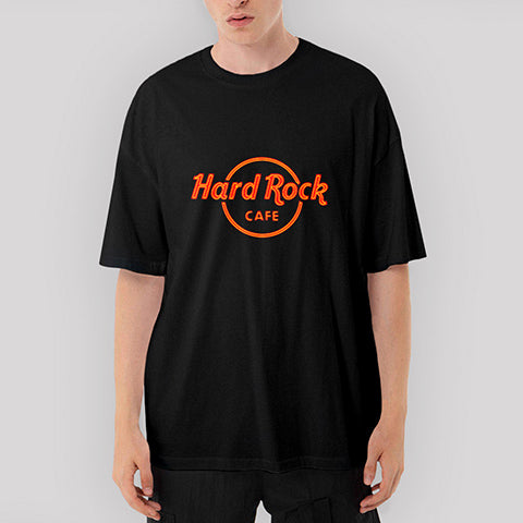 Hard Rock Cafe Neon Oversize Siyah Tişört