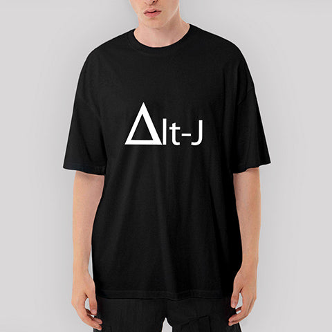 Alt-J Oversize Siyah Tişört