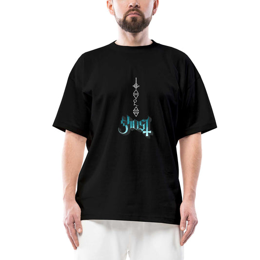 Ghost Rivals Oversize Siyah Tişört