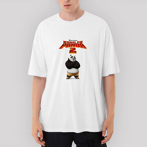 Kung Fu Panda Oversize Beyaz Tişört