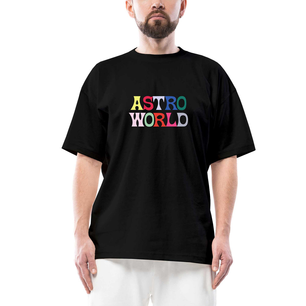 Travis Scott Astroworld 2 Oversize Siyah Tişört